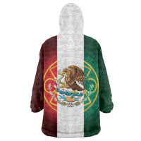 Mexico Aztec Wearable Blanket Hoodie Flag Style