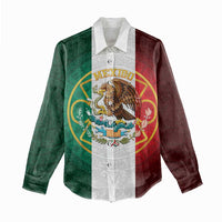 Mexico Aztec Women Casual Shirt Flag Style