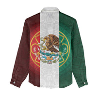 Mexico Aztec Women Casual Shirt Flag Style