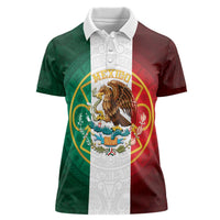 Mexico Aztec Women Polo Shirt Flag Style