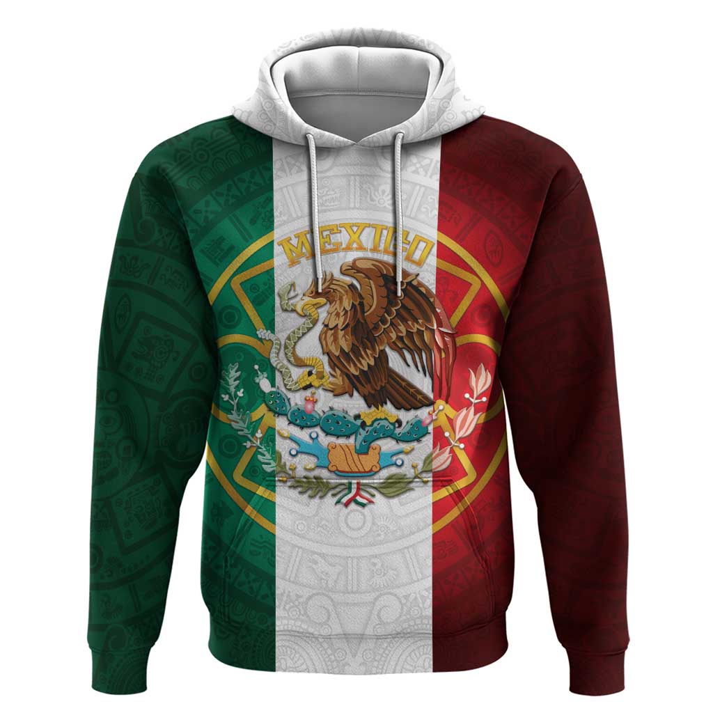 Mexico Aztec Zip Hoodie Flag Style