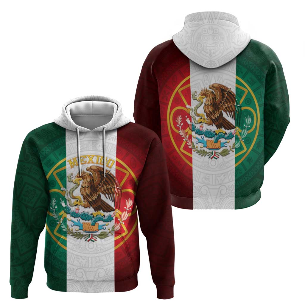 Mexico Aztec Zip Hoodie Flag Style