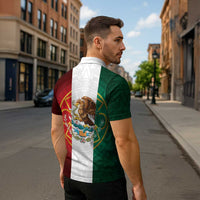 Mexico Aztec Zipper Polo Shirt Flag Style
