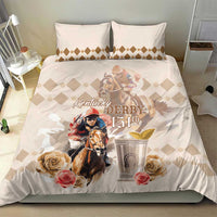 Kentucky 151st Anniversary Horse Racing Bedding Set Mint Julep Beige Version LT05
