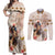 Personalized Kentucky 151st Anniversary Horse Racing Couples Matching Off Shoulder Maxi Dress and Long Sleeve Button Shirt Mint Julep Beige Version LT05