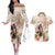 Personalized Kentucky 151st Anniversary Horse Racing Couples Matching Off The Shoulder Long Sleeve Dress and Hawaiian Shirt Mint Julep Beige Version LT05