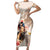 Personalized Kentucky 151st Anniversary Horse Racing Family Matching Short Sleeve Bodycon Dress and Hawaiian Shirt Mint Julep Beige Version LT05