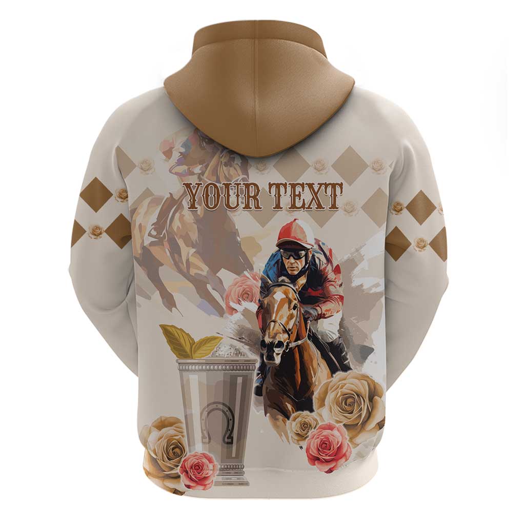 Personalized Kentucky 151st Anniversary Horse Racing Hoodie Mint Julep Beige Version LT05
