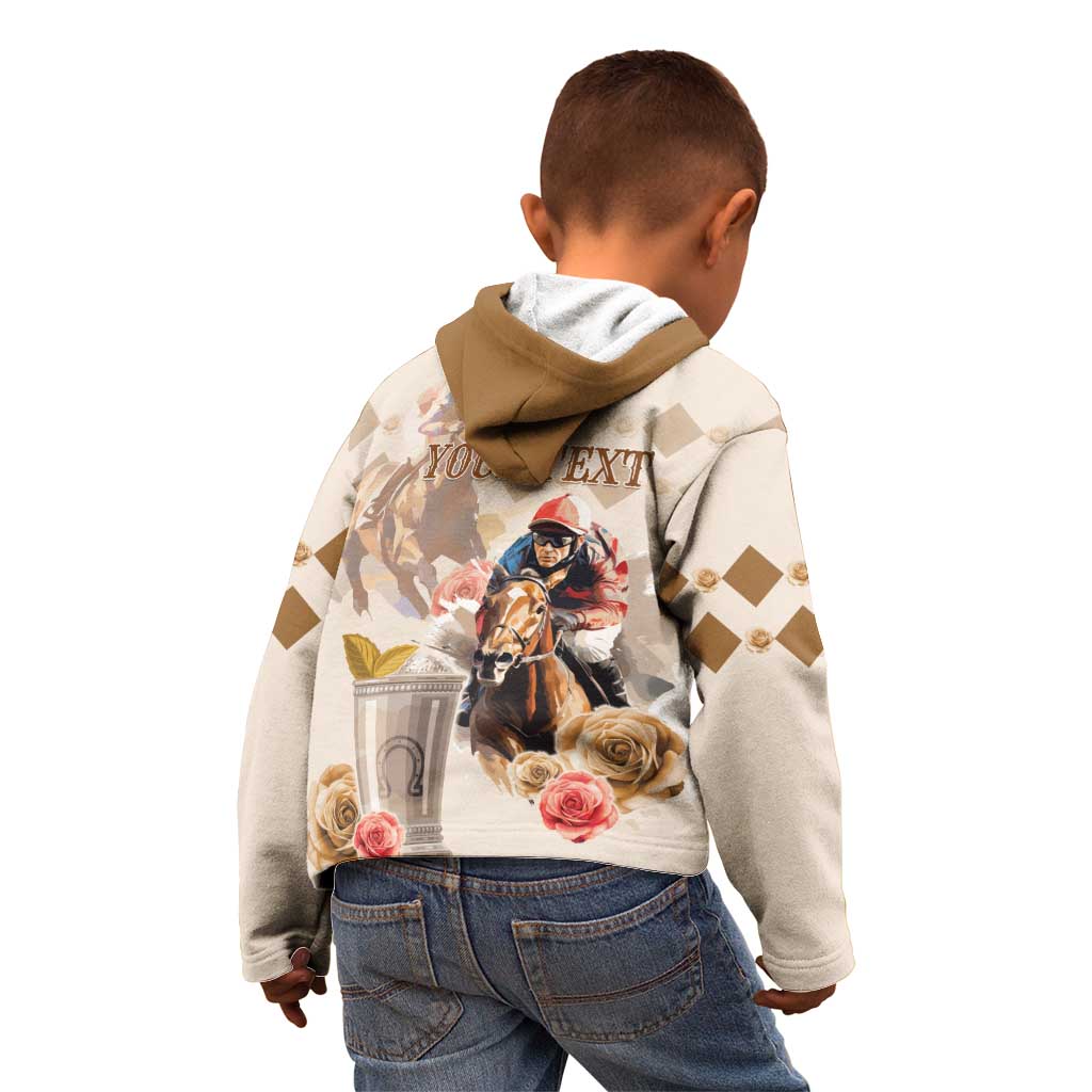 Personalized Kentucky 151st Anniversary Horse Racing Kid Hoodie Mint Julep Beige Version LT05