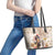 Kentucky 151st Anniversary Horse Racing Leather Tote Bag Mint Julep Beige Version LT05