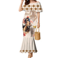 Personalized Kentucky 151st Anniversary Horse Racing Mermaid Dress Mint Julep Beige Version LT05