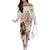 Personalized Kentucky 151st Anniversary Horse Racing Off The Shoulder Long Sleeve Dress Mint Julep Beige Version LT05