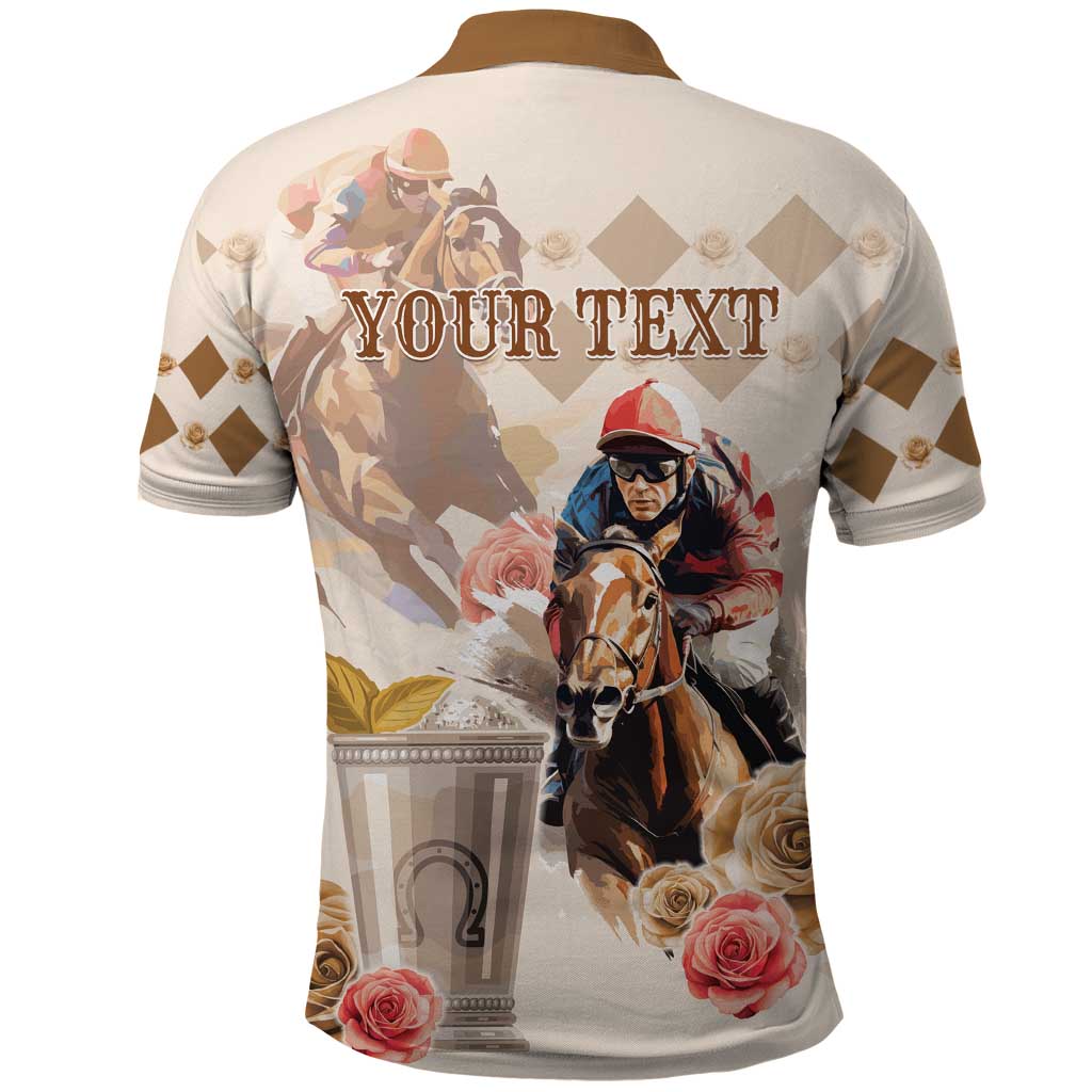 Personalized Kentucky 151st Anniversary Horse Racing Polo Shirt Mint Julep Beige Version LT05