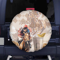 Kentucky 151st Anniversary Horse Racing Spare Tire Cover Mint Julep Beige Version LT05