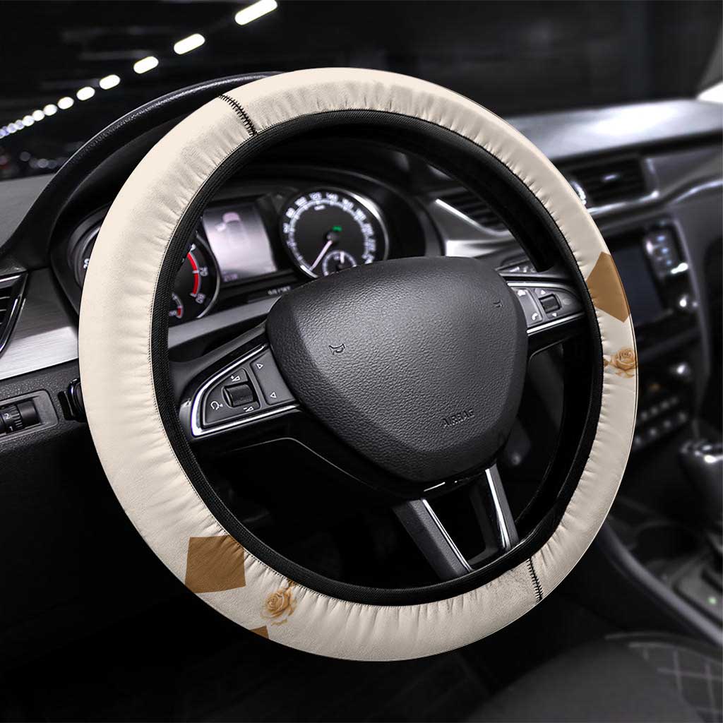 Kentucky 151st Anniversary Horse Racing Steering Wheel Cover Mint Julep Beige Version LT05