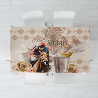 Kentucky 151st Anniversary Horse Racing Tablecloth Mint Julep Beige Version LT05