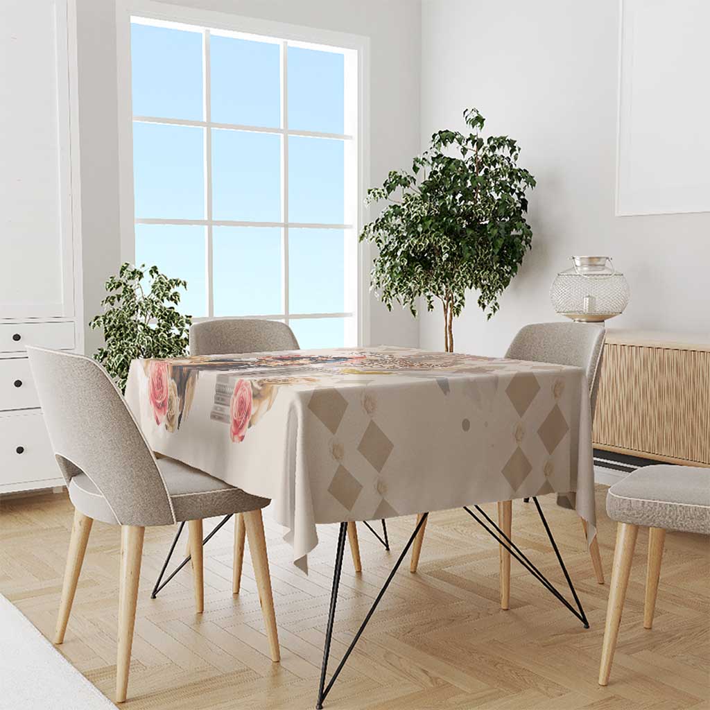 Kentucky 151st Anniversary Horse Racing Tablecloth Mint Julep Beige Version LT05