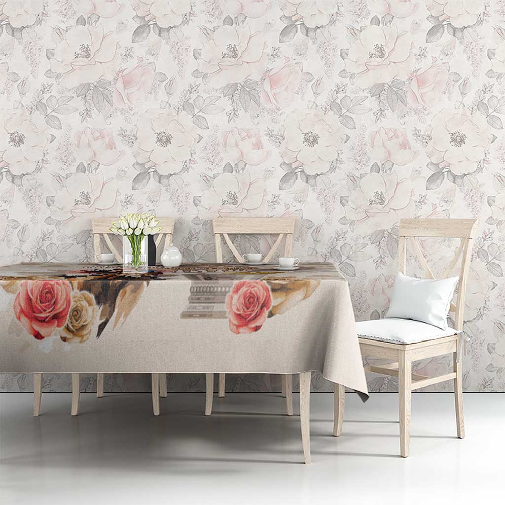 Kentucky 151st Anniversary Horse Racing Tablecloth Mint Julep Beige Version LT05