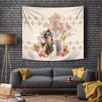 Kentucky 151st Anniversary Horse Racing Tapestry Mint Julep Beige Version LT05