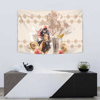 Kentucky 151st Anniversary Horse Racing Tapestry Mint Julep Beige Version LT05