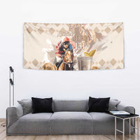 Kentucky 151st Anniversary Horse Racing Tapestry Mint Julep Beige Version LT05