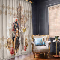 Kentucky 151st Anniversary Horse Racing Window Curtain Mint Julep Beige Version LT05