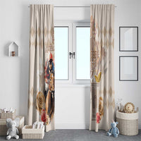 Kentucky 151st Anniversary Horse Racing Window Curtain Mint Julep Beige Version LT05