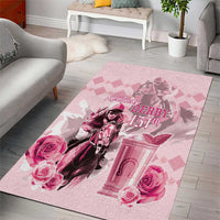 Kentucky Horse Racing Area Rug 151st Anniversary Mint Julep Pink Version LT05