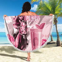 Kentucky Horse Racing Beach Blanket 151st Anniversary Mint Julep Pink Version LT05