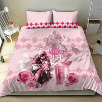 Kentucky Horse Racing Bedding Set 151st Anniversary Mint Julep Pink Version LT05