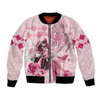 Personalized Kentucky Horse Racing Bomber Jacket 151st Anniversary Mint Julep Pink Version LT05