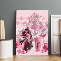 Kentucky Horse Racing Canvas Wall Art 151st Anniversary Mint Julep Pink Version LT05