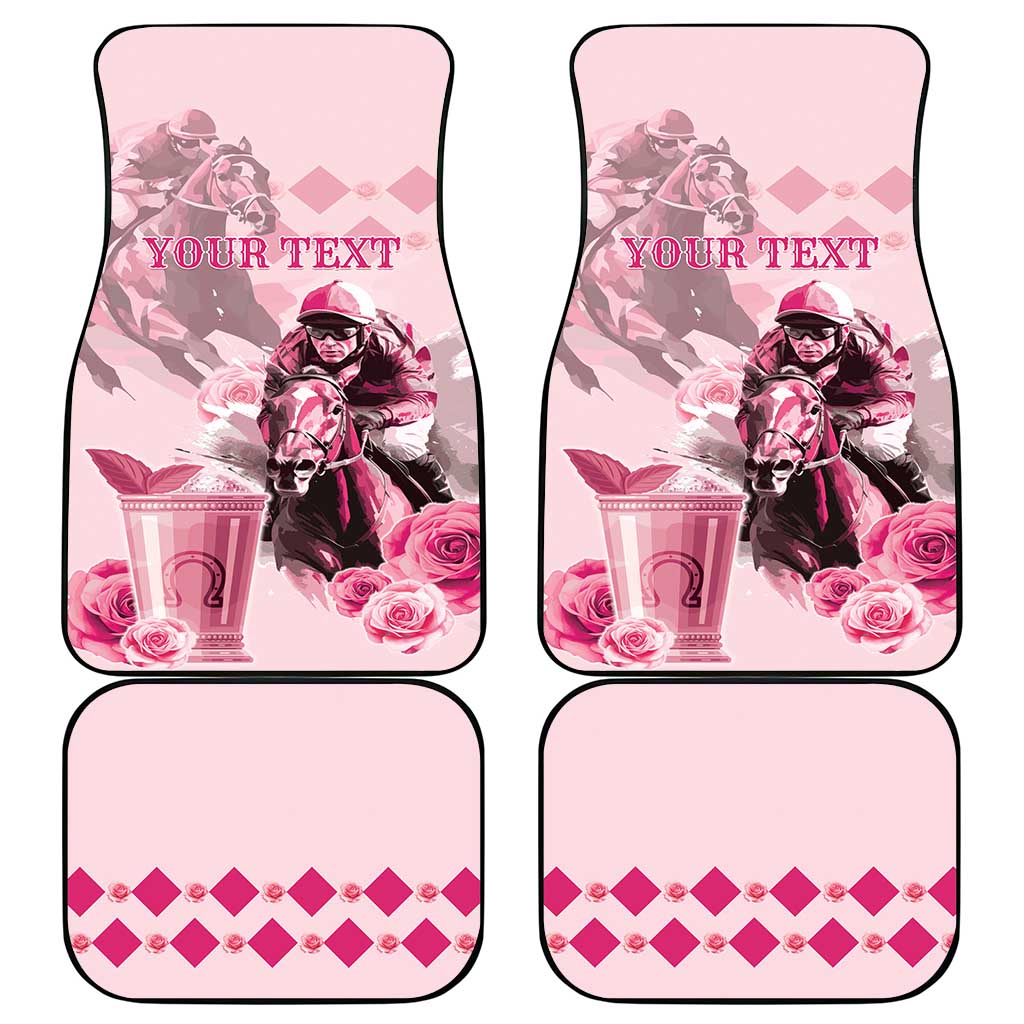 Personalized Kentucky Horse Racing Car Mats 151st Anniversary Mint Julep Pink Version LT05