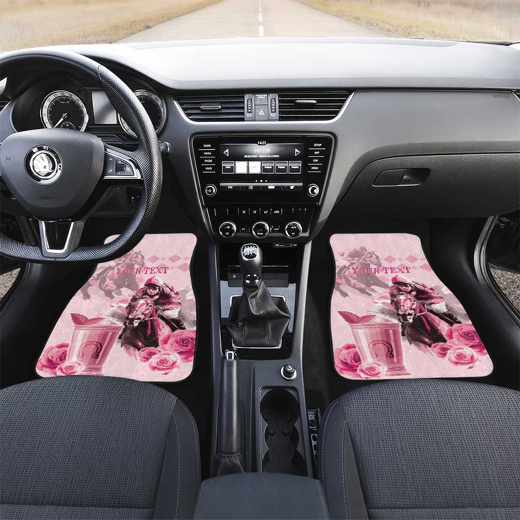 Personalized Kentucky Horse Racing Car Mats 151st Anniversary Mint Julep Pink Version LT05