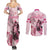Personalized Kentucky Horse Racing Couples Matching Summer Maxi Dress and Long Sleeve Button Shirt 151st Anniversary Mint Julep Pink Version LT05
