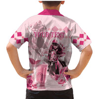 Personalized Kentucky Horse Racing Family Matching Mermaid Dress and Hawaiian Shirt 151st Anniversary Mint Julep Pink Version LT05