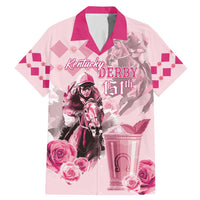 Personalized Kentucky Horse Racing Family Matching Mermaid Dress and Hawaiian Shirt 151st Anniversary Mint Julep Pink Version LT05