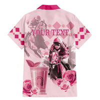 Personalized Kentucky Horse Racing Family Matching Mermaid Dress and Hawaiian Shirt 151st Anniversary Mint Julep Pink Version LT05