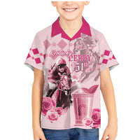 Personalized Kentucky Horse Racing Family Matching Mermaid Dress and Hawaiian Shirt 151st Anniversary Mint Julep Pink Version LT05