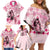 Personalized Kentucky Horse Racing Family Matching Off Shoulder Short Dress and Hawaiian Shirt 151st Anniversary Mint Julep Pink Version LT05