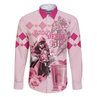 Personalized Kentucky Horse Racing Family Matching Puletasi and Hawaiian Shirt 151st Anniversary Mint Julep Pink Version LT05