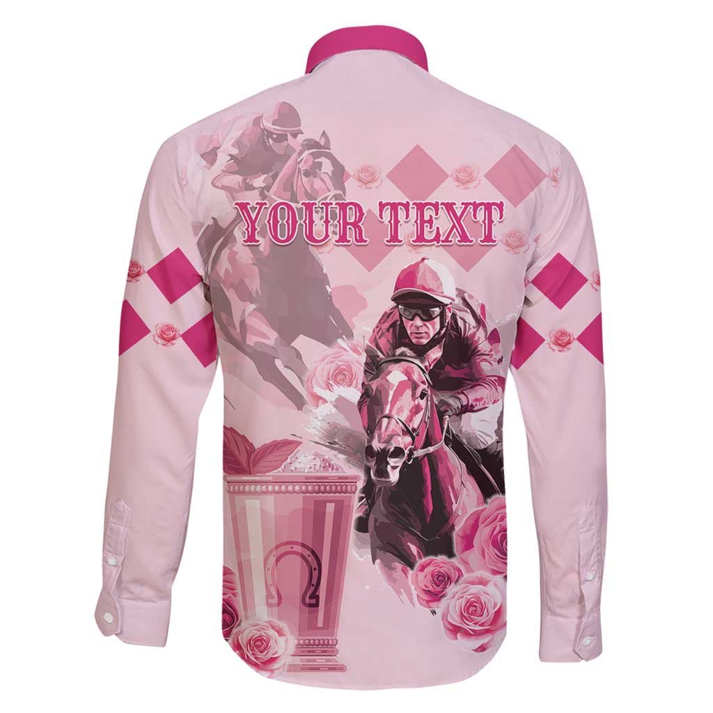 Personalized Kentucky Horse Racing Family Matching Puletasi and Hawaiian Shirt 151st Anniversary Mint Julep Pink Version LT05