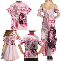 Personalized Kentucky Horse Racing Family Matching Summer Maxi Dress and Hawaiian Shirt 151st Anniversary Mint Julep Pink Version LT05