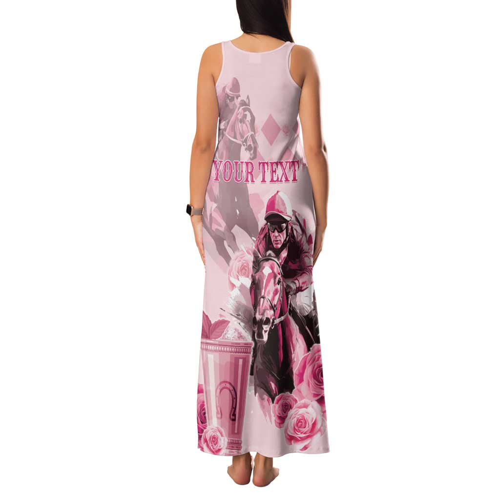 Personalized Kentucky Horse Racing Family Matching Tank Maxi Dress and Hawaiian Shirt 151st Anniversary Mint Julep Pink Version LT05
