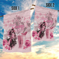 Kentucky Horse Racing Garden Flag 151st Anniversary Mint Julep Pink Version LT05