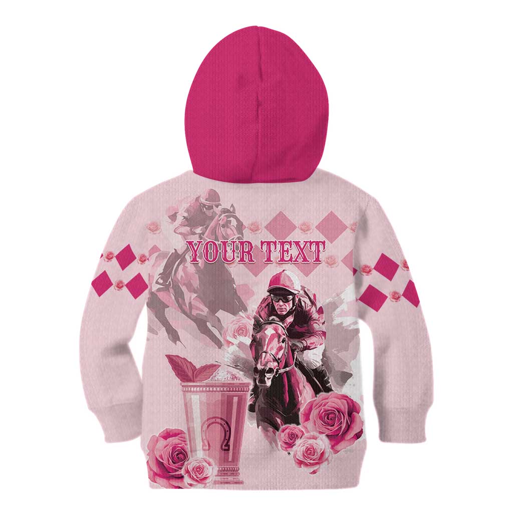 Personalized Kentucky Horse Racing Kid Hoodie 151st Anniversary Mint Julep Pink Version LT05