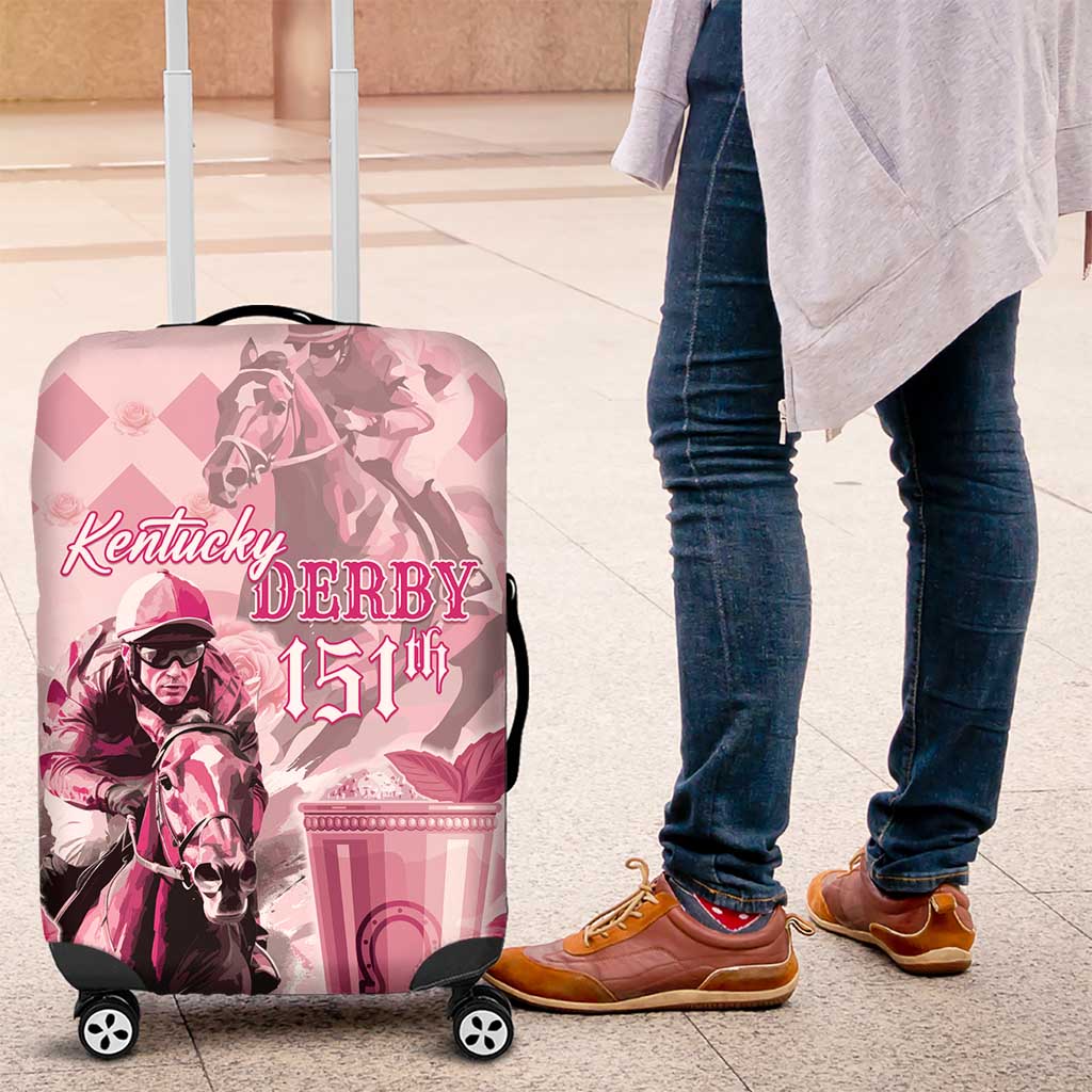 Kentucky Horse Racing Luggage Cover 151st Anniversary Mint Julep Pink Version LT05