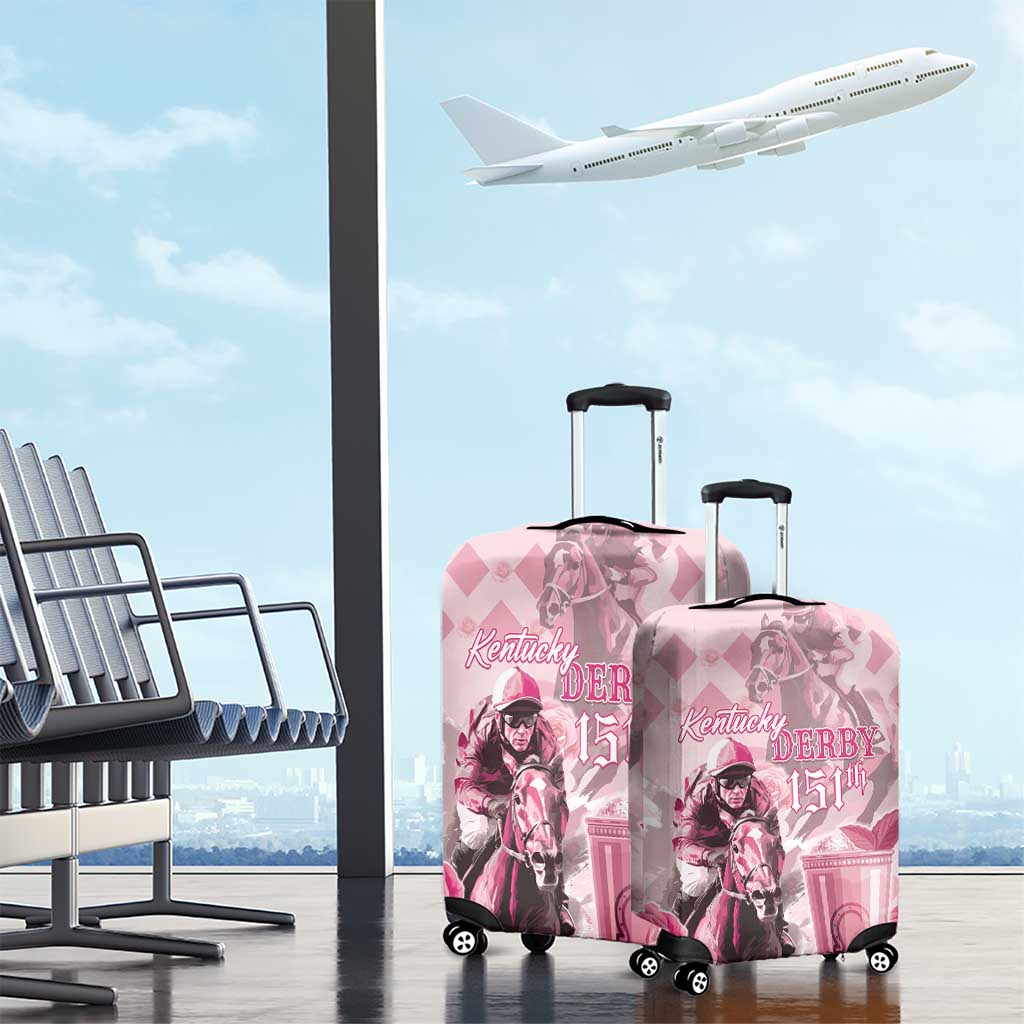 Kentucky Horse Racing Luggage Cover 151st Anniversary Mint Julep Pink Version LT05