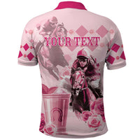 Personalized Kentucky Horse Racing Polo Shirt 151st Anniversary Mint Julep Pink Version LT05