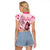 Personalized Kentucky Horse Racing Raglan Cropped T Shirt 151st Anniversary Mint Julep Pink Version LT05